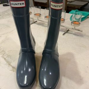 HUNTER boot wedges Grey size 5